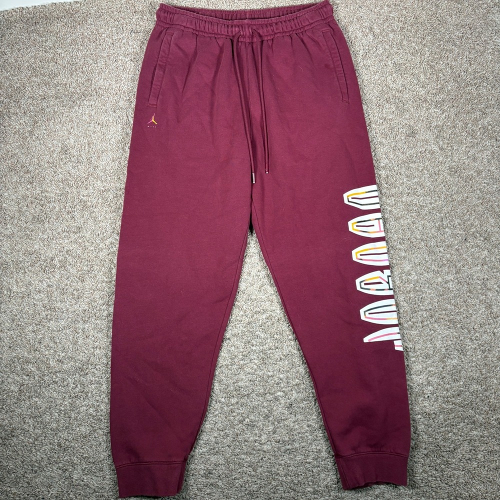 NIKE‎ JORDAN FLIGHT MVP FLEECE PANTS RED MEN'S SIZE LARGE DV1603 680